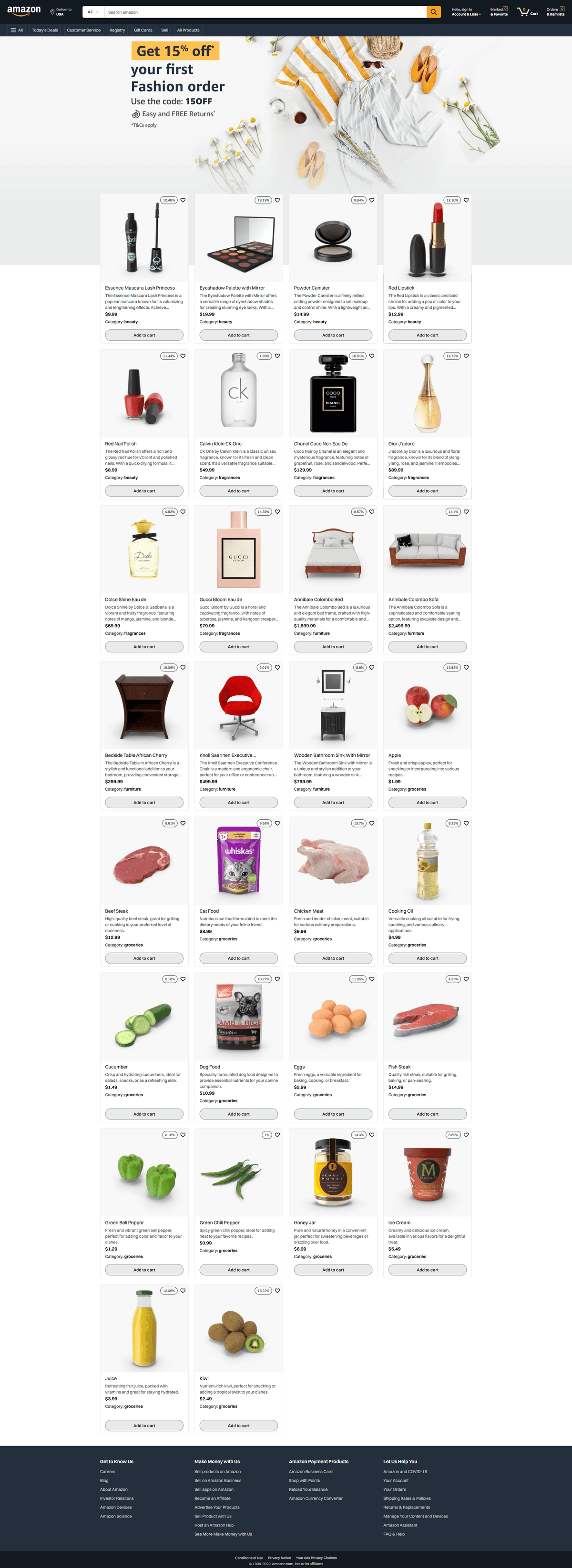 Amazon Website Clone