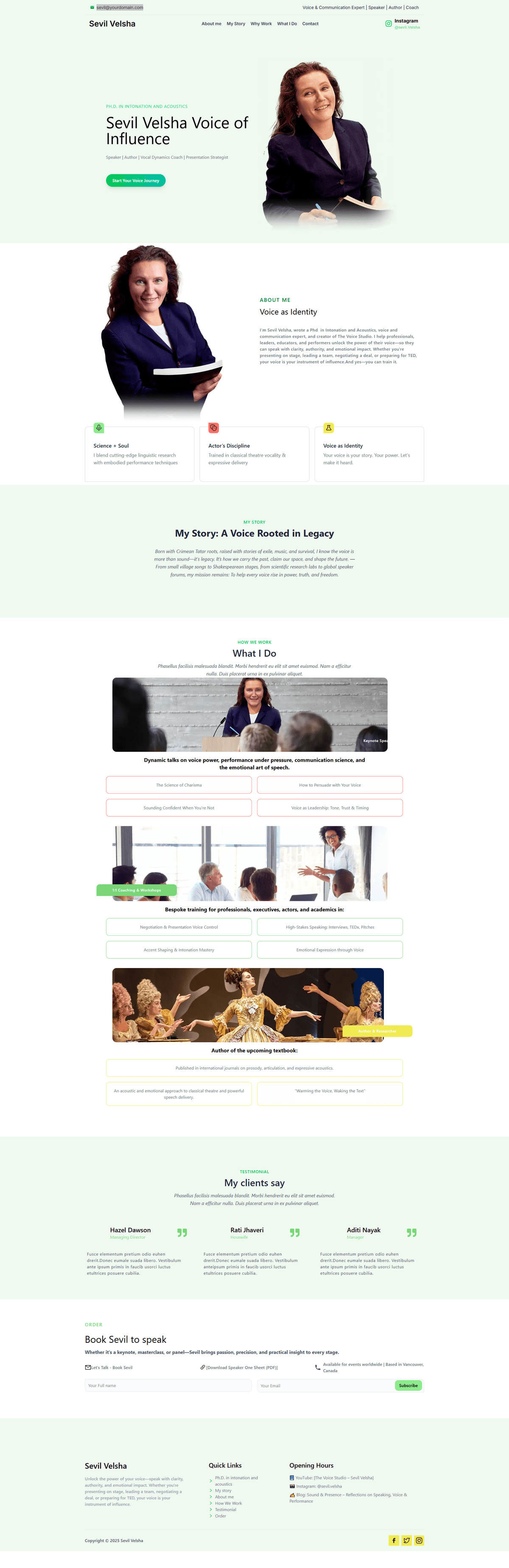 Sevil Velsha β Voice of Influence