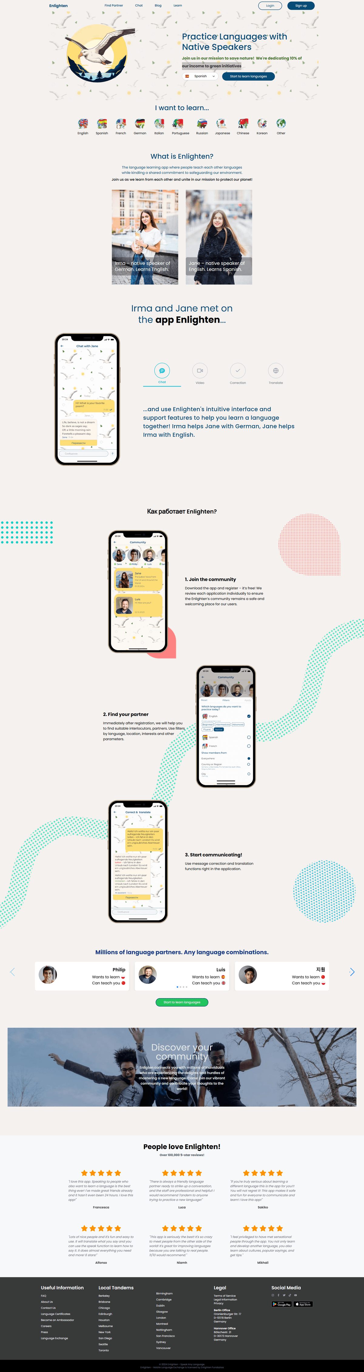 Enlighten Language Exchange Platform Enlighten Language Exchange Platform